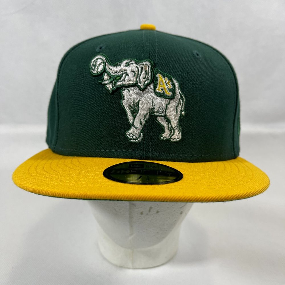New Era x Hat Club 59FIFTY OAKLAND A's 2-TONE STOMPER ELEPHANT Fitted 7 1/4" NWT